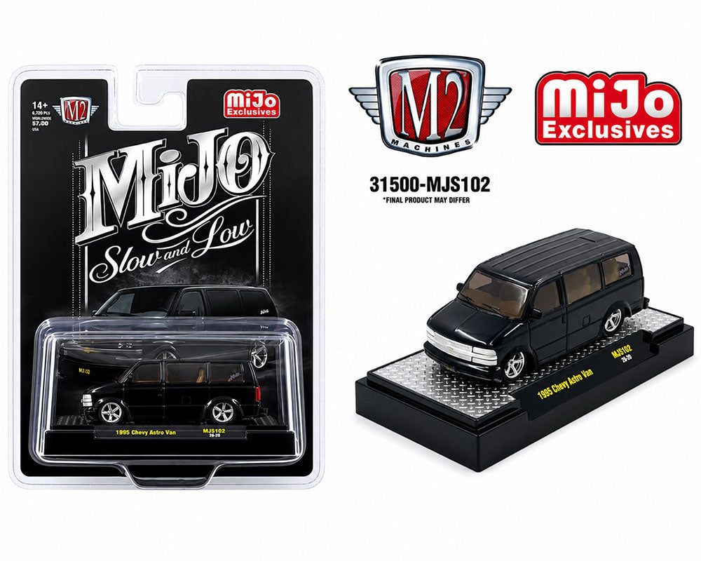 M2 Machines Mijo Exclusive 1995 Chevrolet Astro Van Custom Slow & Low Black