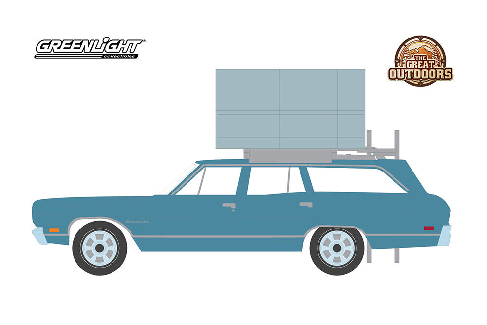 Greenlight The Great Outdoors Series 1969 Plymouth Satellite Station Wagon with Camp'otel Rooftop Sleeper Tent