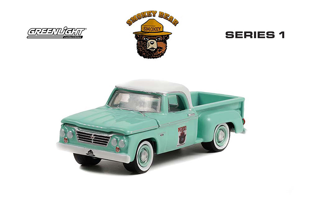 Greenlight - Smokey Bear Series 1965 Dodge D-100 Pickup Truck "Please! Only You Can Prevent Forest Fires"