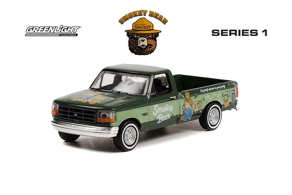 Greenlight Smokey Bear Series 1995 Ford F-250 Pickup Truck "Our Family Depends On Your Family"