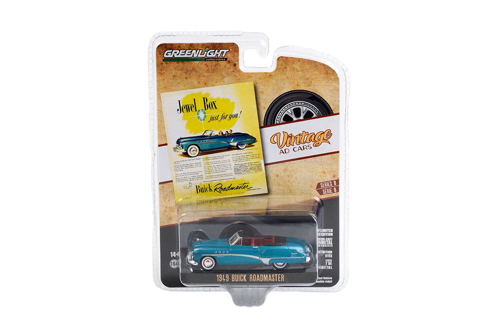 Greenlight - Vintage Ad Cars Series 8 | 1949 Buick Roadmaster "Jewel Box Just For You!"