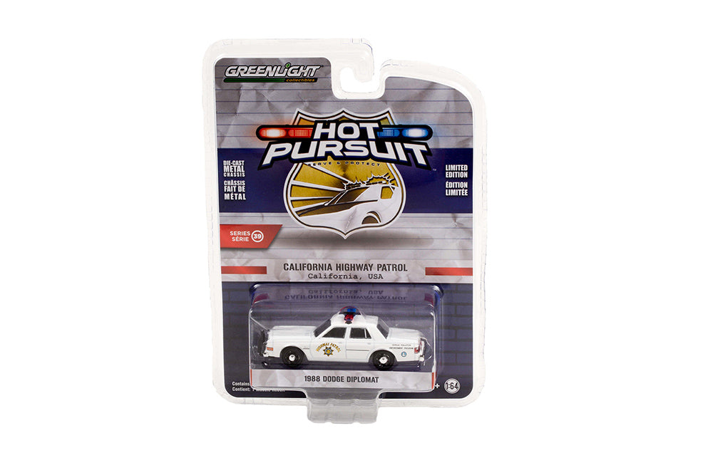 Greenlight - Hot Pursuit Series 39 | 1988 Dodge Diplomat Vehicle Pollution Enforcement Program CHP "California Highway Patrol"