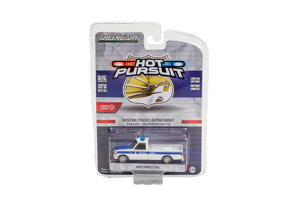 Greenlight - Hot Pursuit Series 40 | 1995 Ford F-250 Pickup Truck "Boston Police Department" (Massachusetts)