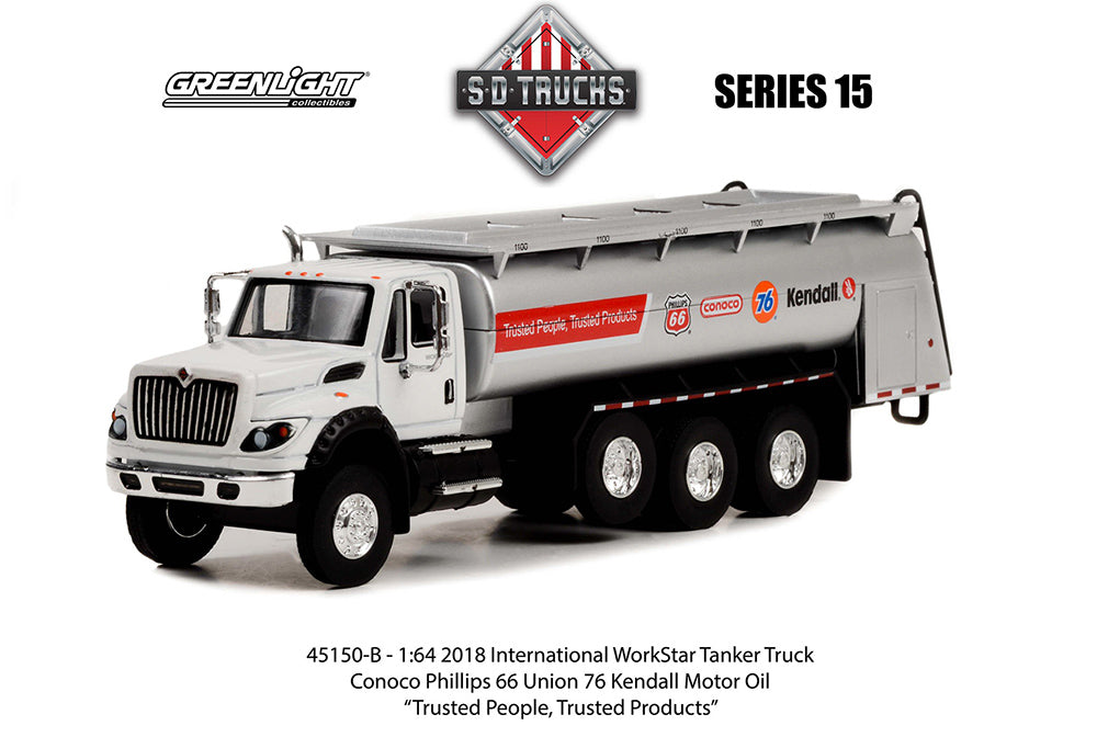 Greenlight - S.D. Trucks Series 15 | 2018 International® WorkStar® Tanker Truck - Phillips 66, Conoco, Union 76, Kendall