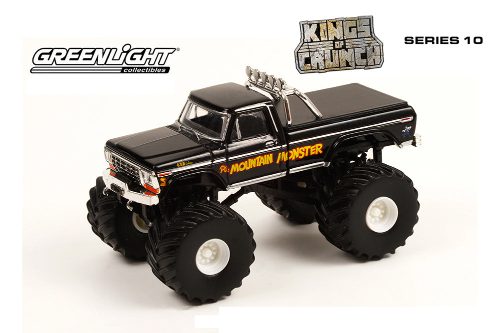 Greenlight - Kings of Crunch Series 10 | 1979 Ford F-250 Monster Truck with Bed Cover - Pa. Mountain Monster