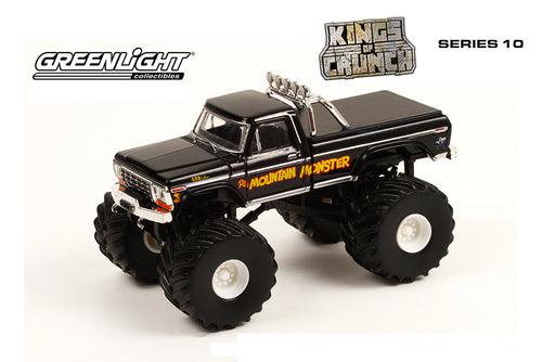 Greenlight - Kings of Crunch Series 10 | 1979 Ford F-250 Monster Truck with Bed Cover - Pa. Mountain Monster