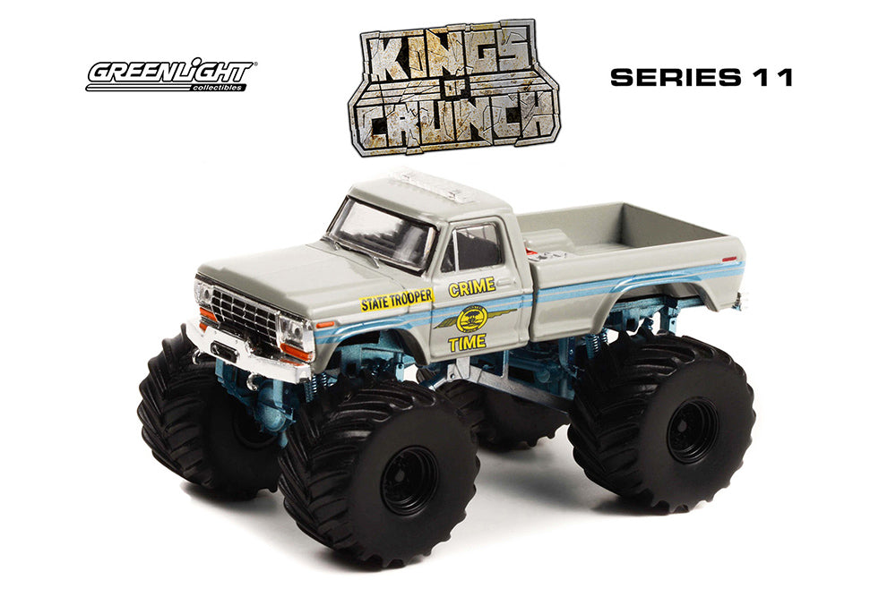 Greenlight - Kings of Crunch Series 11 | 1979 Ford F-250 Monster Truck - Crime Time State Trooper