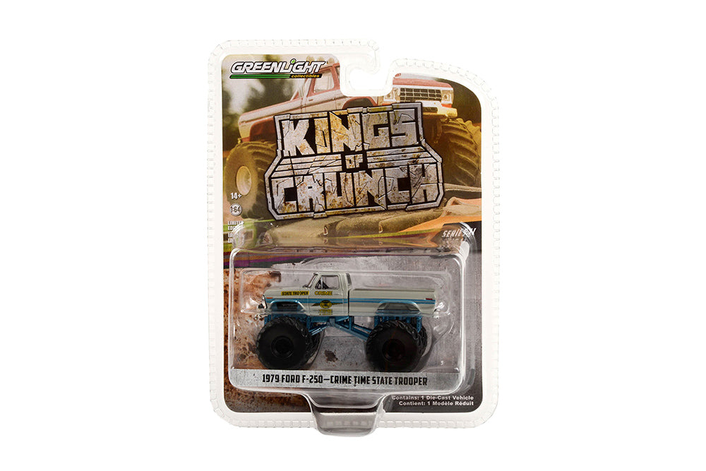 Greenlight - Kings of Crunch Series 11 | 1979 Ford F-250 Monster Truck - Crime Time State Trooper