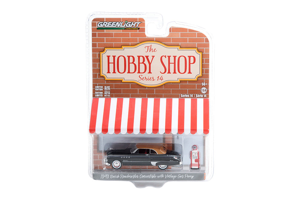 Greenlight - The Hobby Shop Series 14 | 1949 Buick Roadmaster Convertible and Vintage Gas Pump