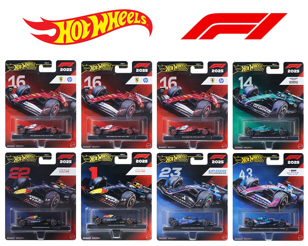 Hot Wheels 1:64 F1 2026 Racing Premium M Assortment (Set of 8 Cars)