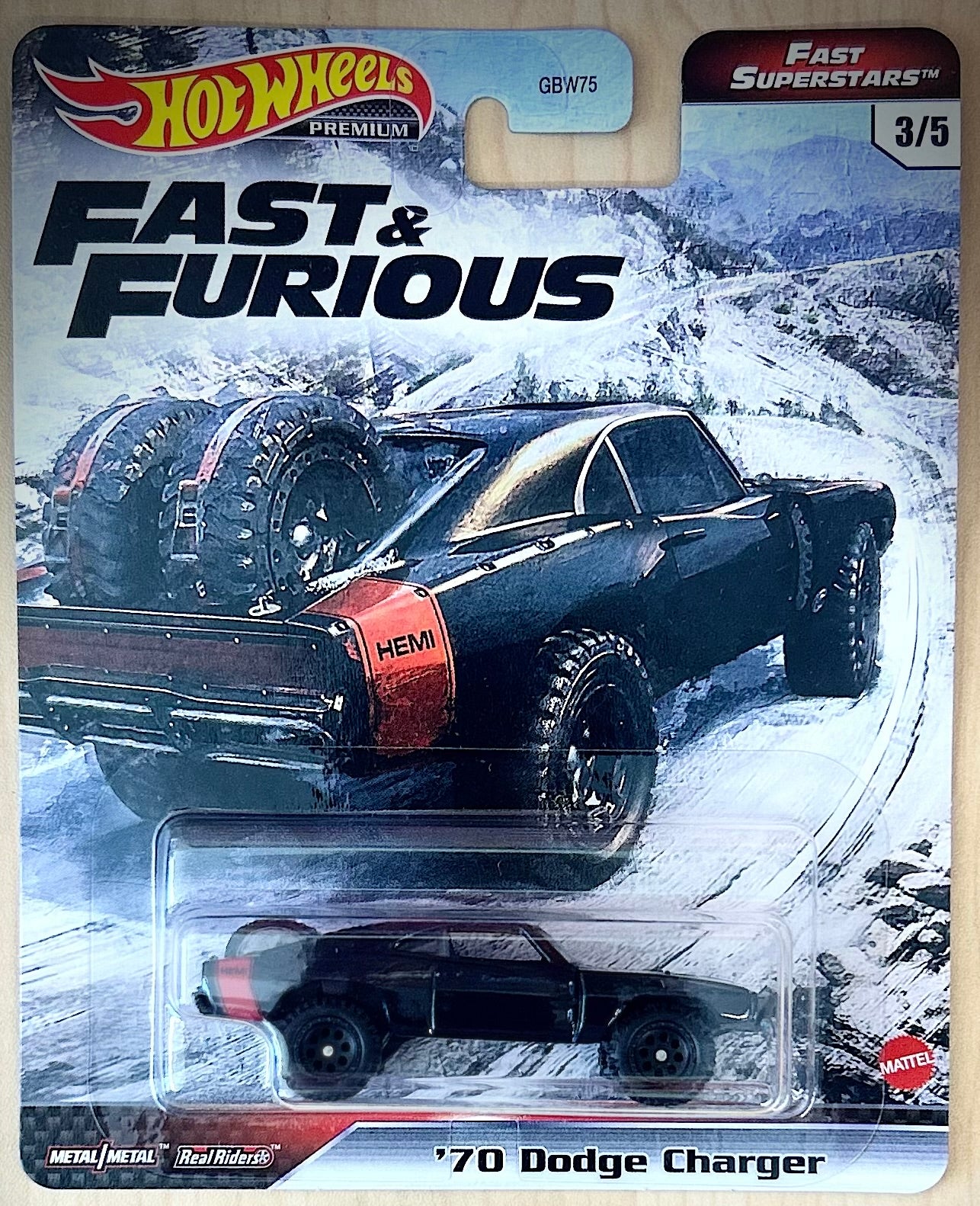 Hot Wheels Premium Fast Superstars '70 Dodge Charger Fast & Furious