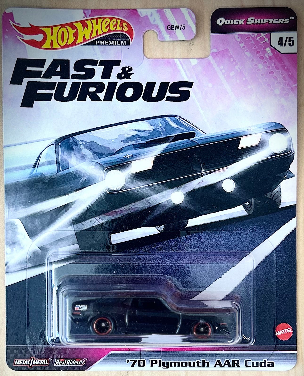 Hot Wheels Premium Quick Shifters '70 Plymouth AAR Cuda Fast & Furious