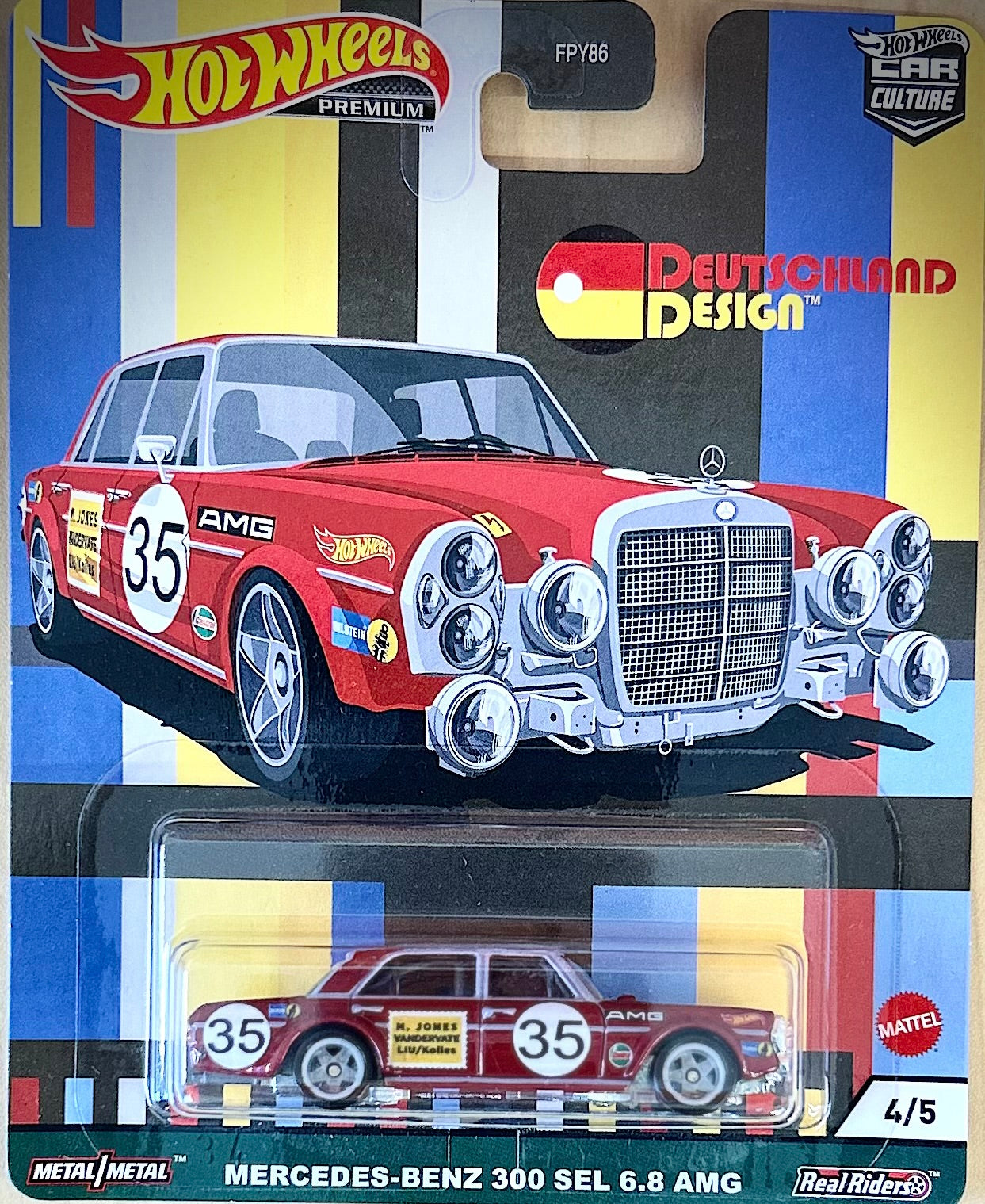 Hot Wheels Premium Car Culture Mercedes-Benz 300 SEL 6.8 AMG Deutschland Design
