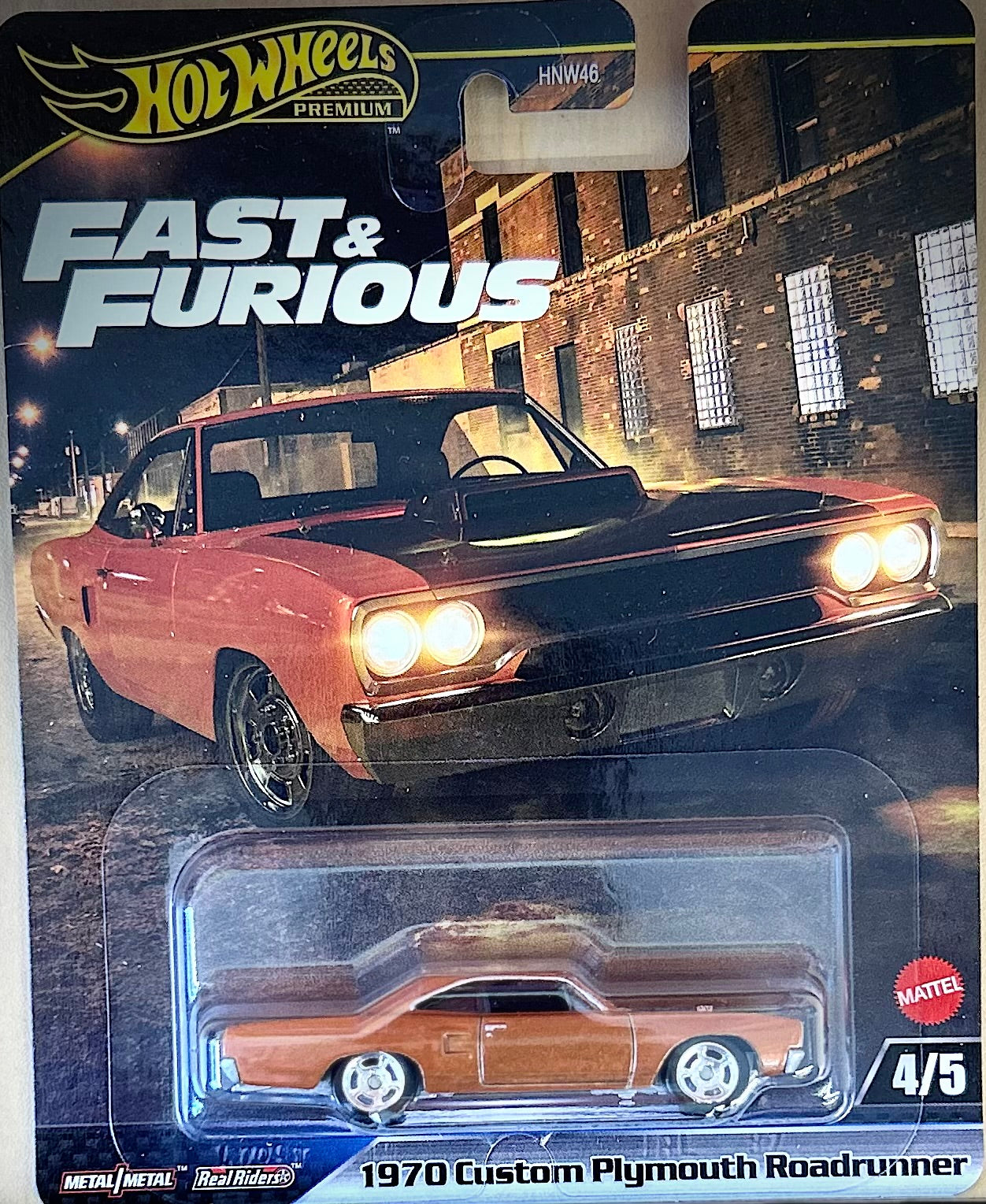 Hot Wheels Premium 1970 Custom Plymouth Roadrunner Fast & Furious