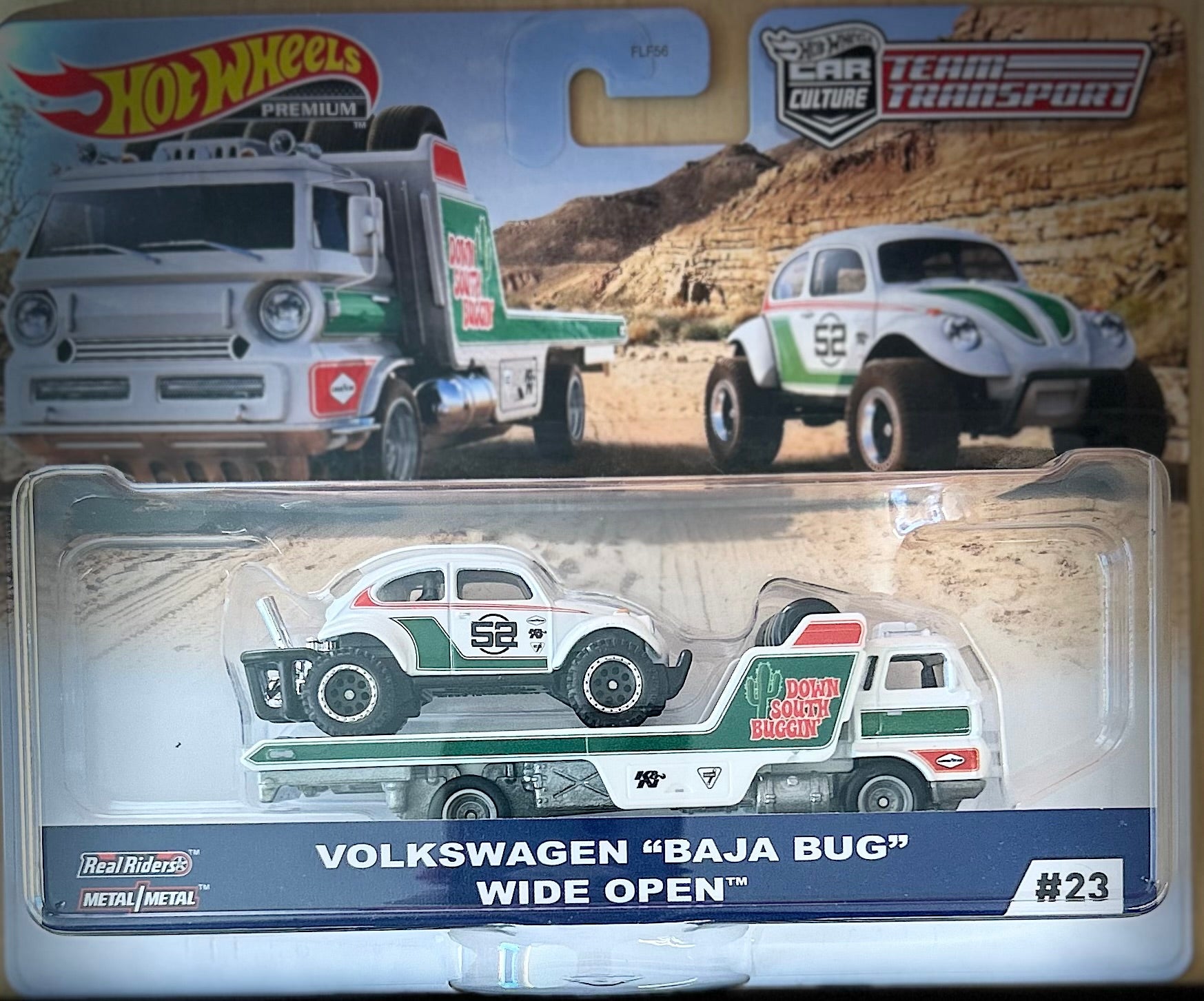 Hot Wheels Premium Team Transport Volkswagen "Baja Bug" w/ Wide Open #23