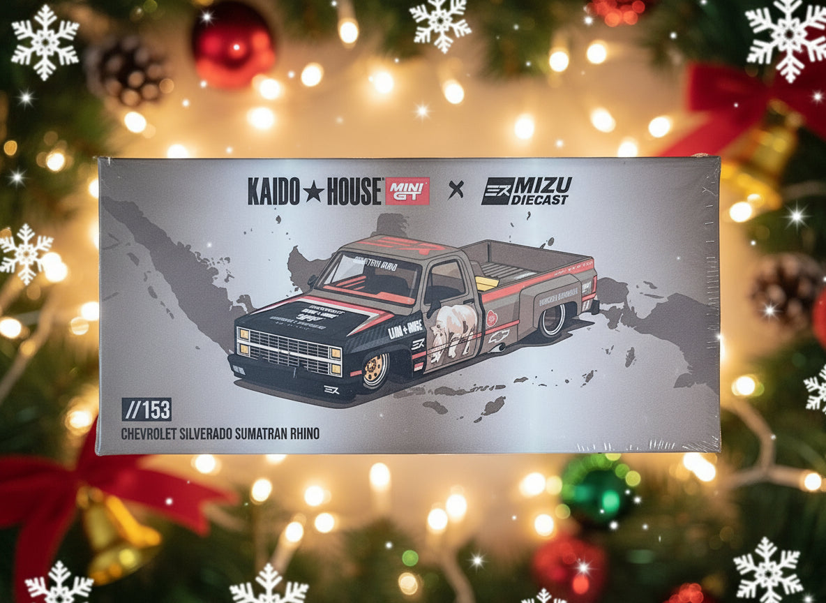 Kaido House Mini GT Chevrolet Silverado Sumatran Rhino Mizu Diecast //153