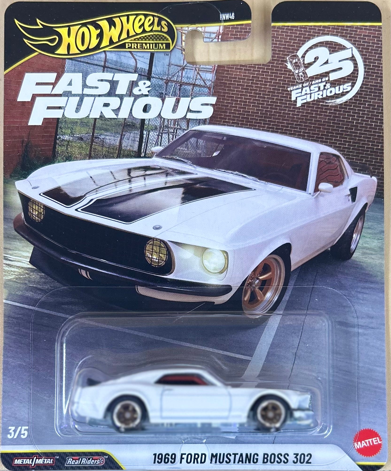 Hot Wheels Premium Fast & Furious 25 Years 1969 Ford Mustang Boss 302