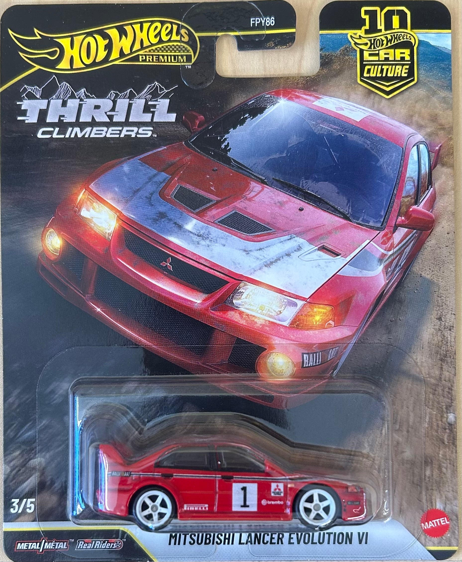 Hot Wheels Premium Car Culture Mitsubishi Lancer Evolution VI Thrill Climbers