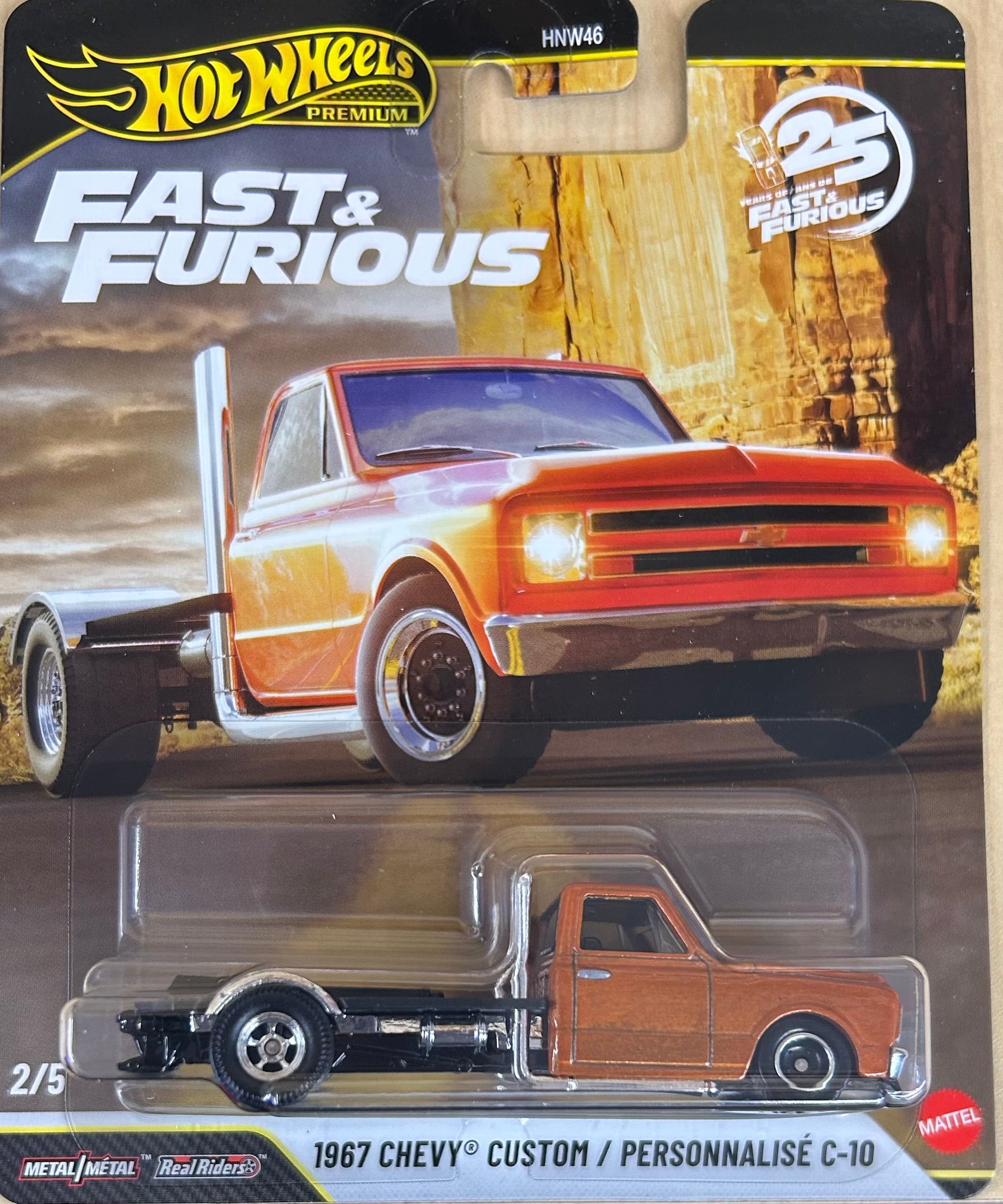 Hot Wheels Premium Fast & Furious 25 Years 1967 Chevy Custom / Personnalisé C-10