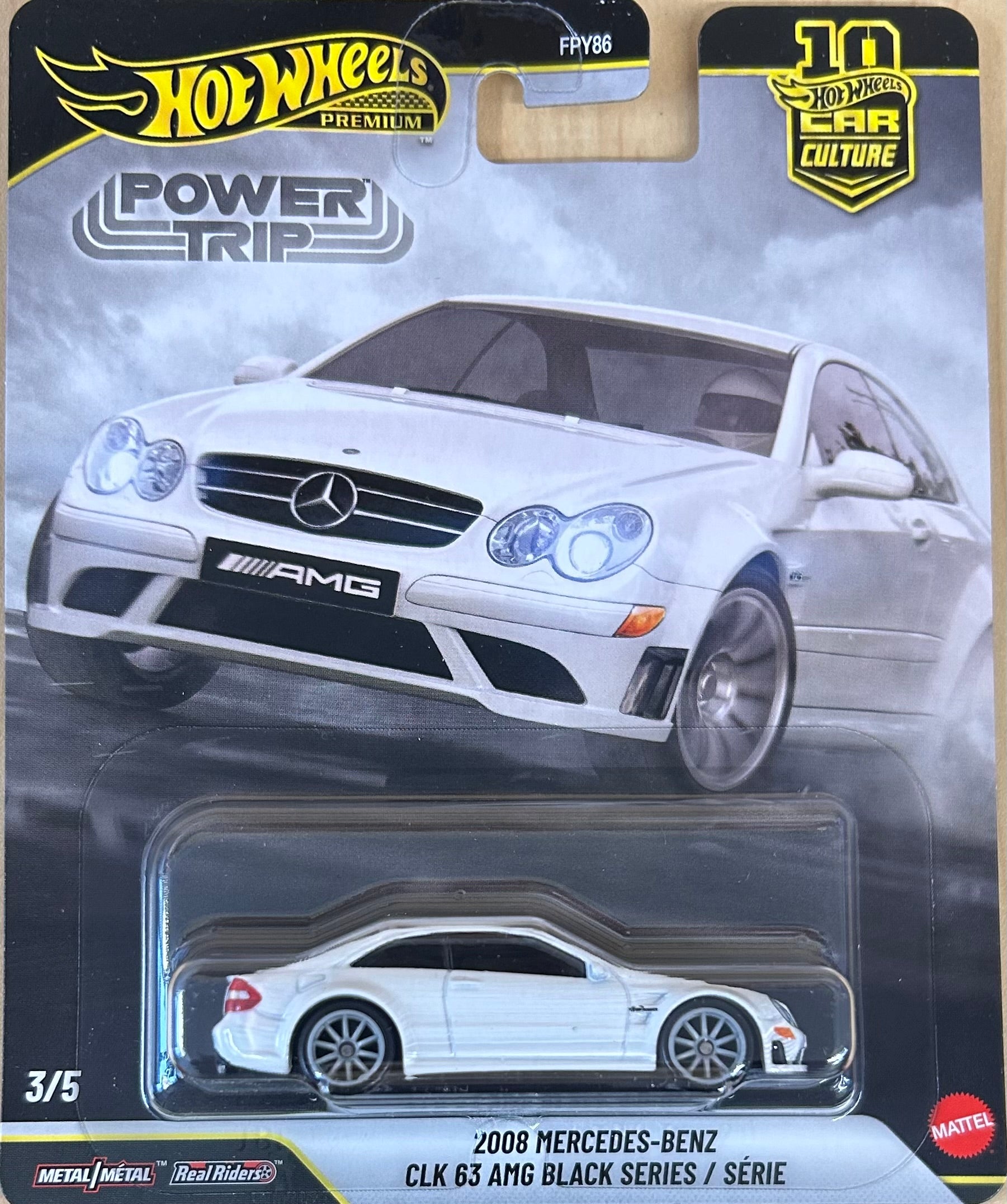 Hot Wheels Premium Car Culture 2008 Mercedes-Benz CLK 63 AMG Black Series / Série Power Trip