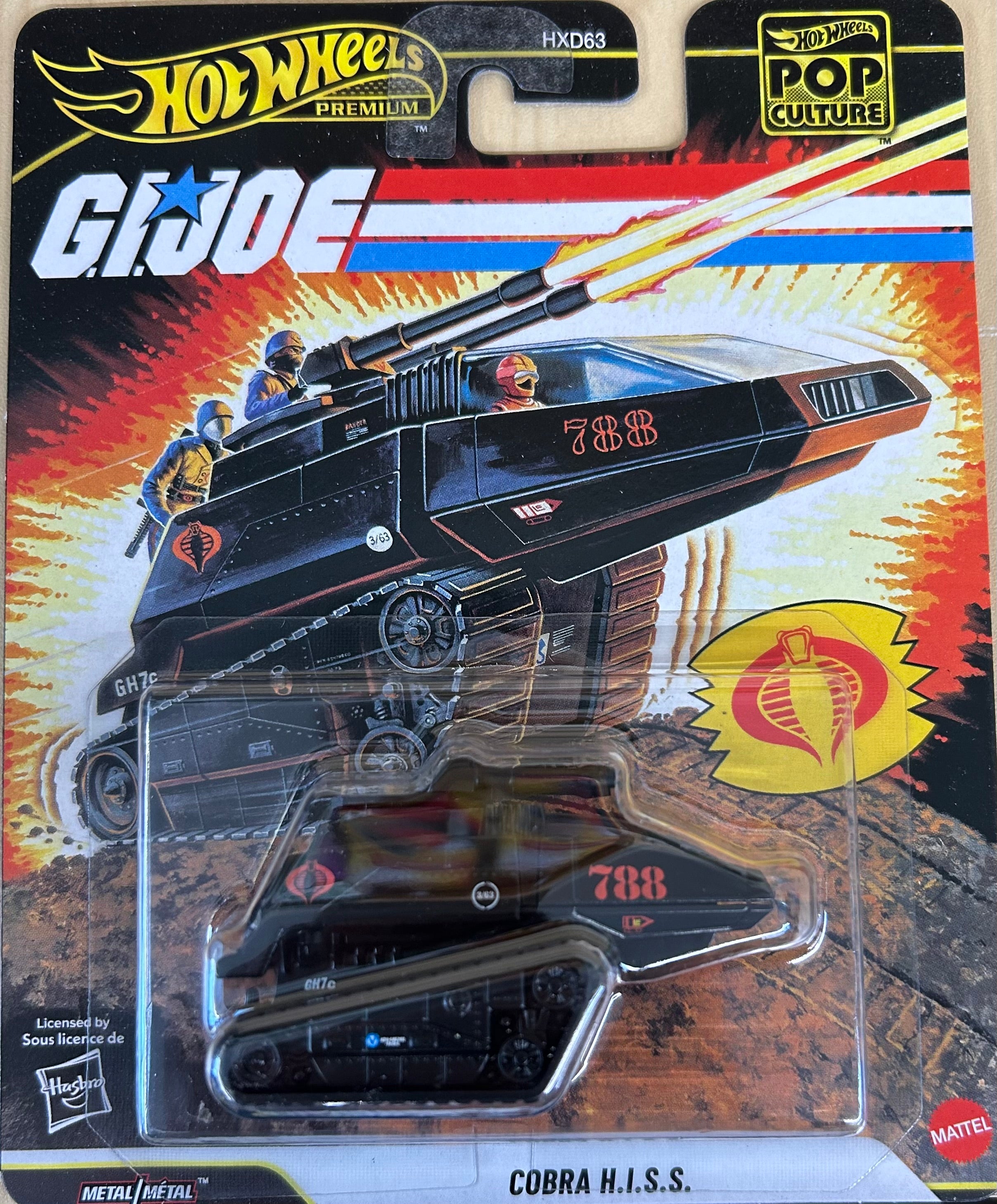 Hot Wheels Premium Pop Culture GIJOE Cobra H.I.S.S.
