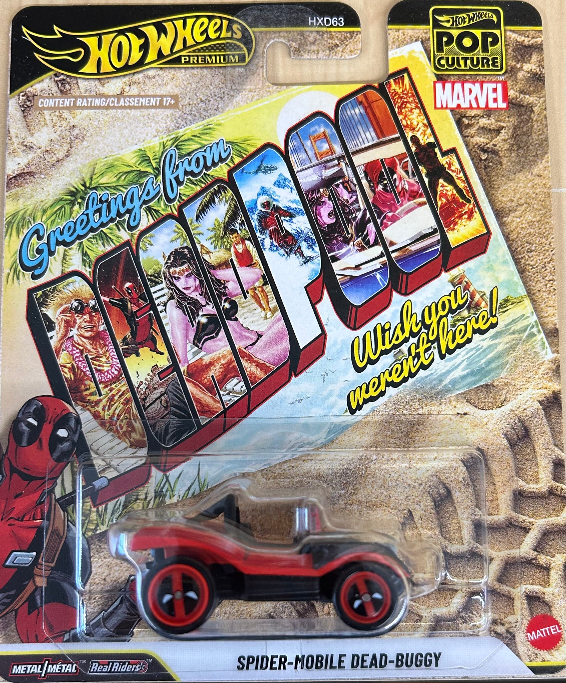 Hot Wheels Premium Pop Culture Deadpool Spider-Mobile Dead-Buggy
