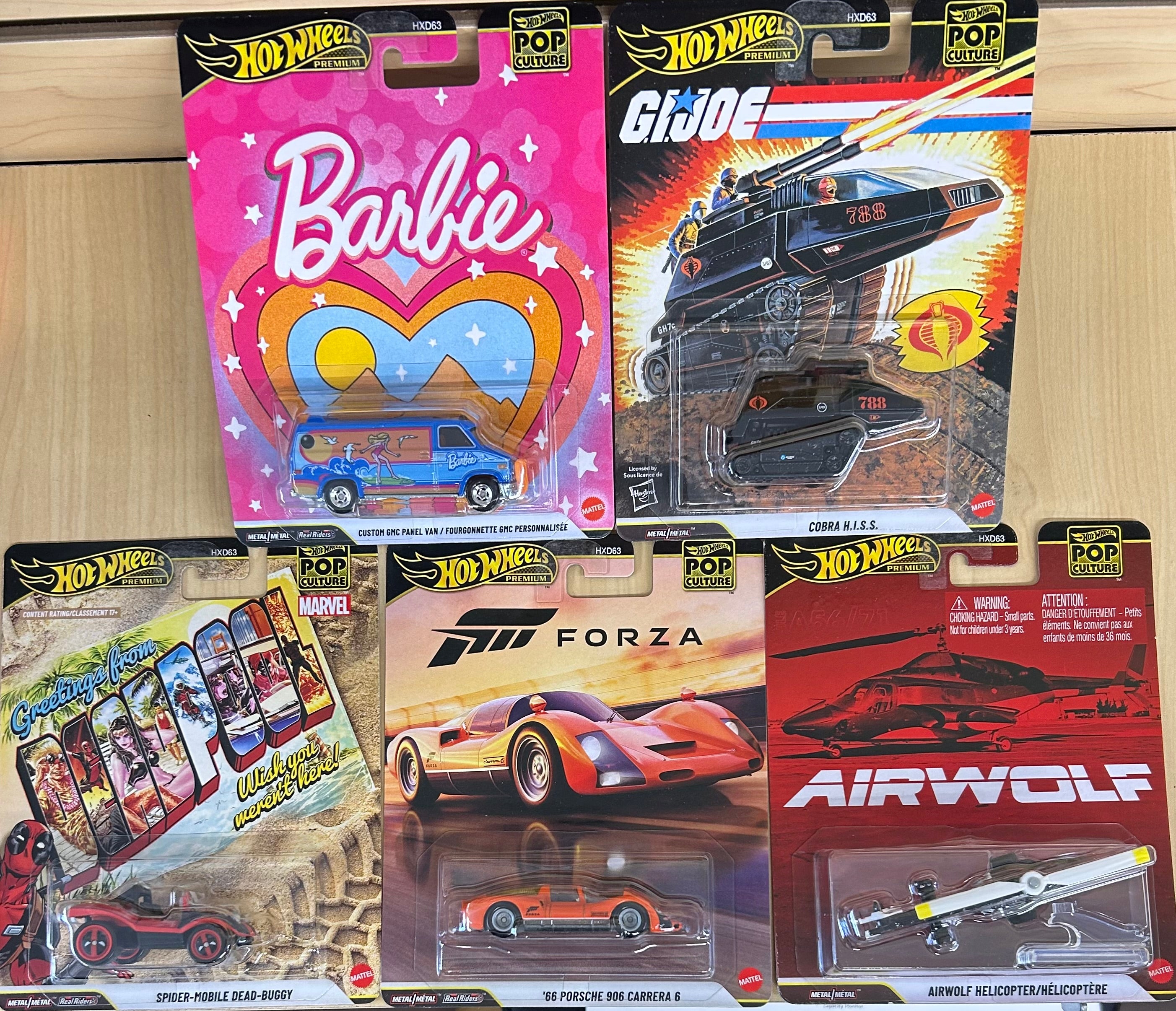 Hot Wheels 2026 Pop Culture Case Q (Set of 5 Cars)