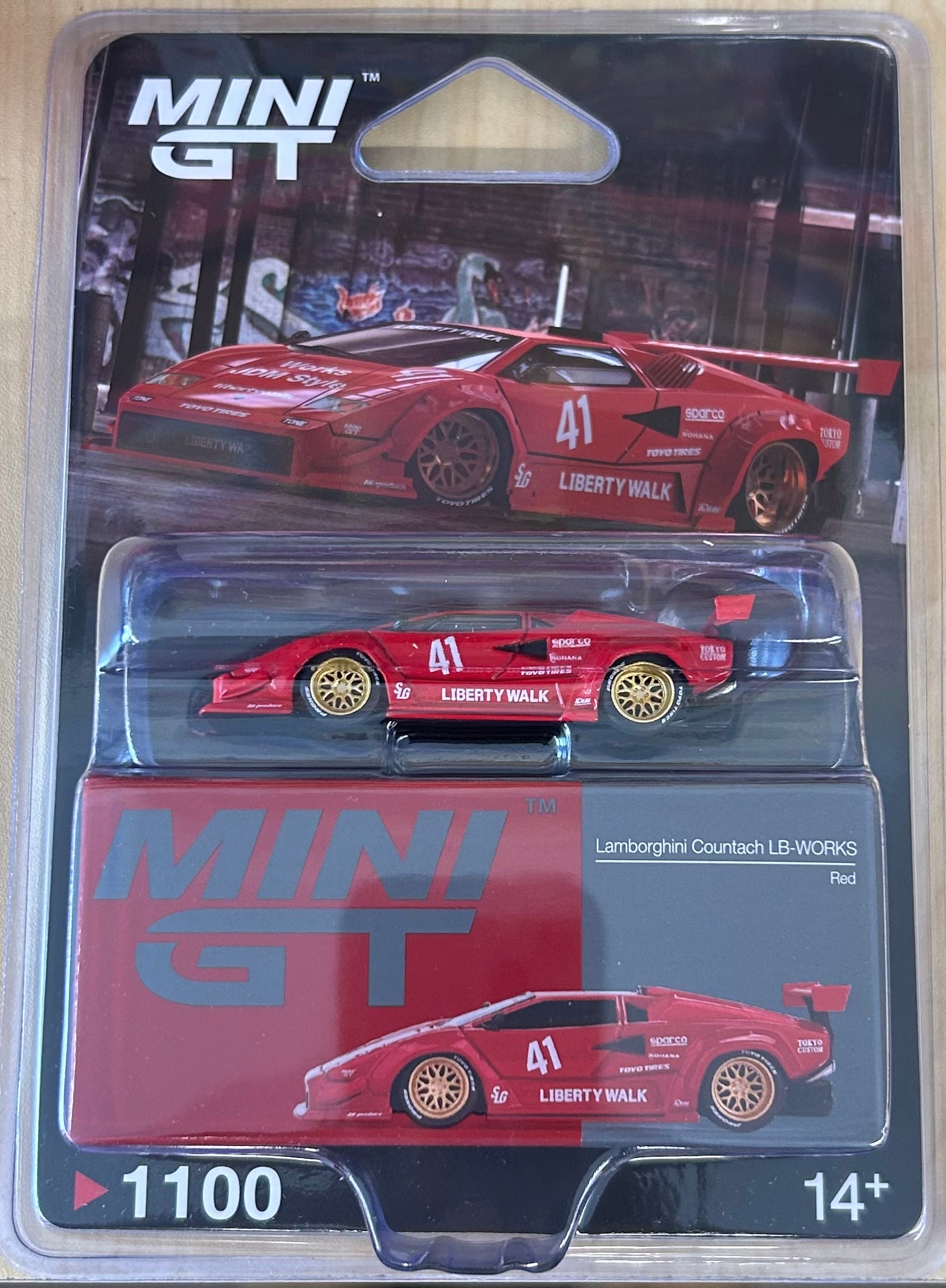 Mini GT Lamborghini Countach LB-WORKS Red #1100