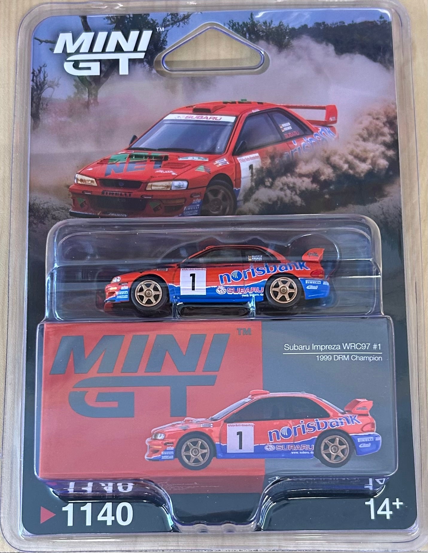 Mini GT Subaru Impreza WRC97 #1 1999 DRM Champion #1140
