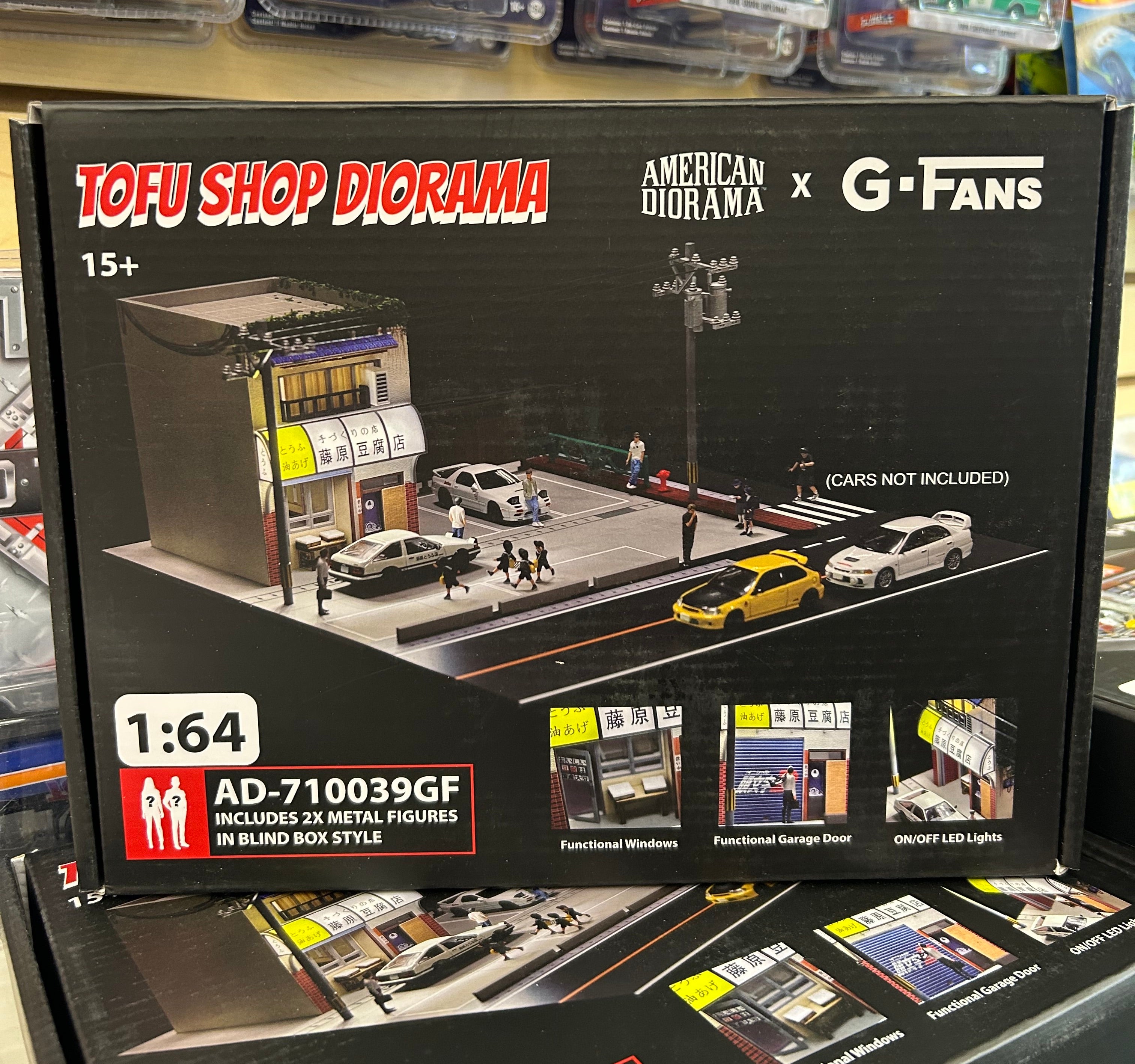 American Diorama X G-Fans - Akina Tofu Shop with LED Lights and 2 Figure Set