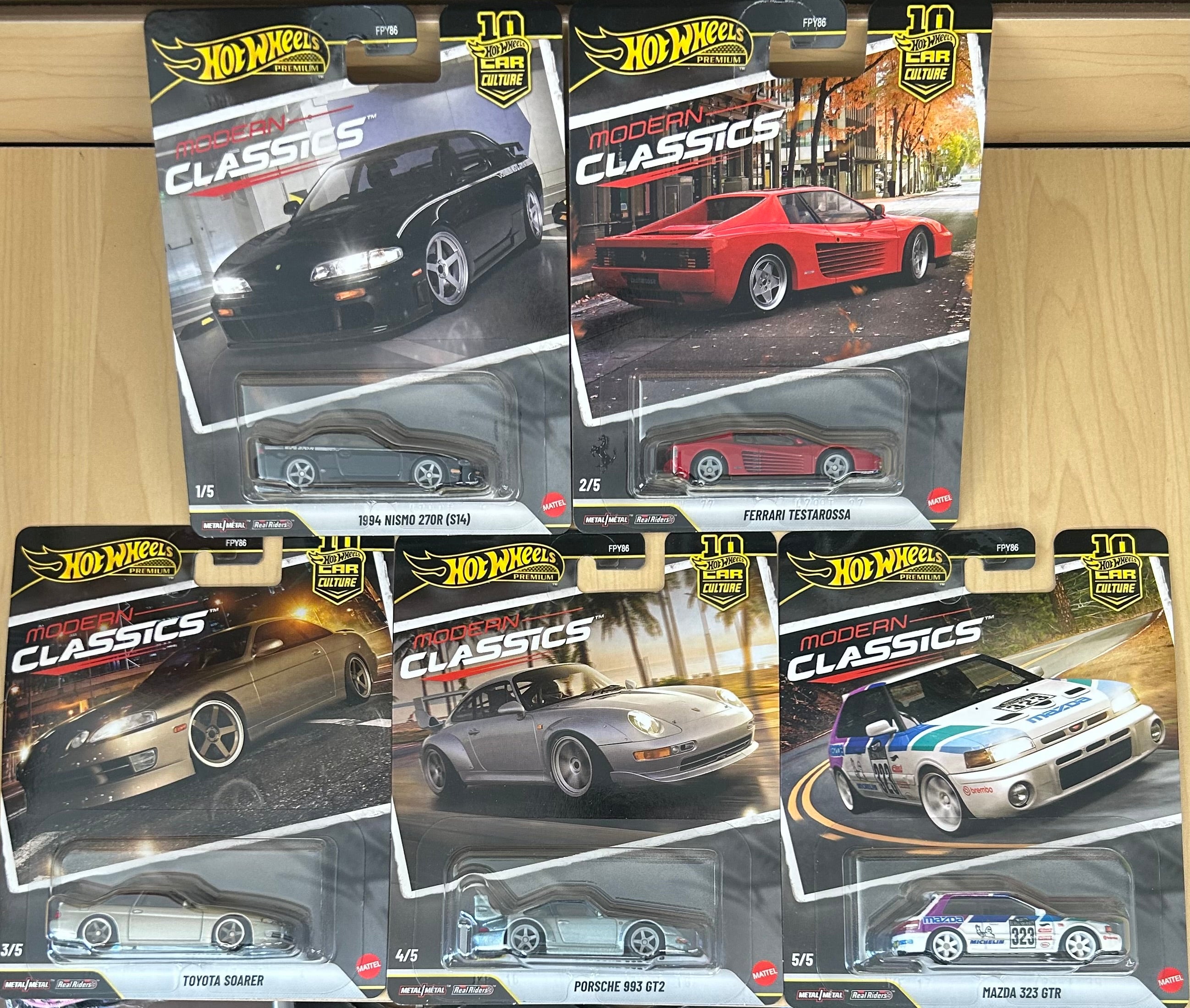 Hot Wheels 2026 Car Culture Modern Classics Case S (Set of 5 Cars)