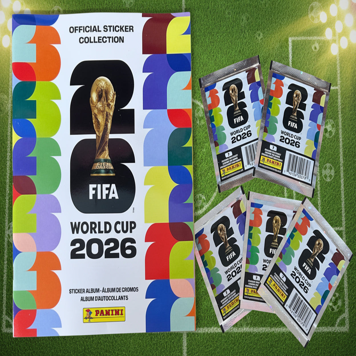 1 FIFA World Cup 2026™ Official Sticker Collection Album & 5 Sticker Packets Set
