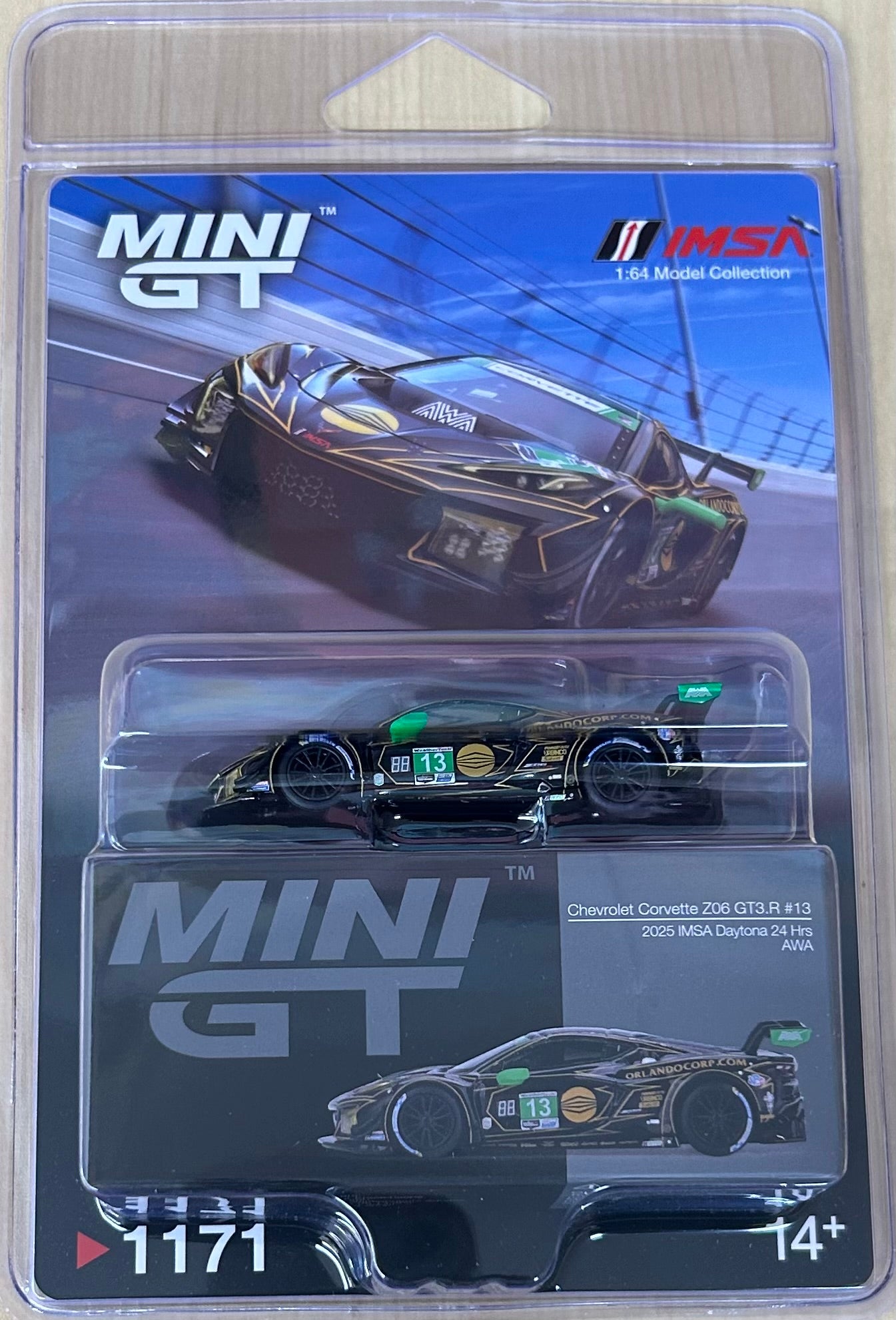 Mini GT Chevrolet Corvette Z06 GT3.R #113 2025 IMSA Daytona 24 Hrs AWA #1171