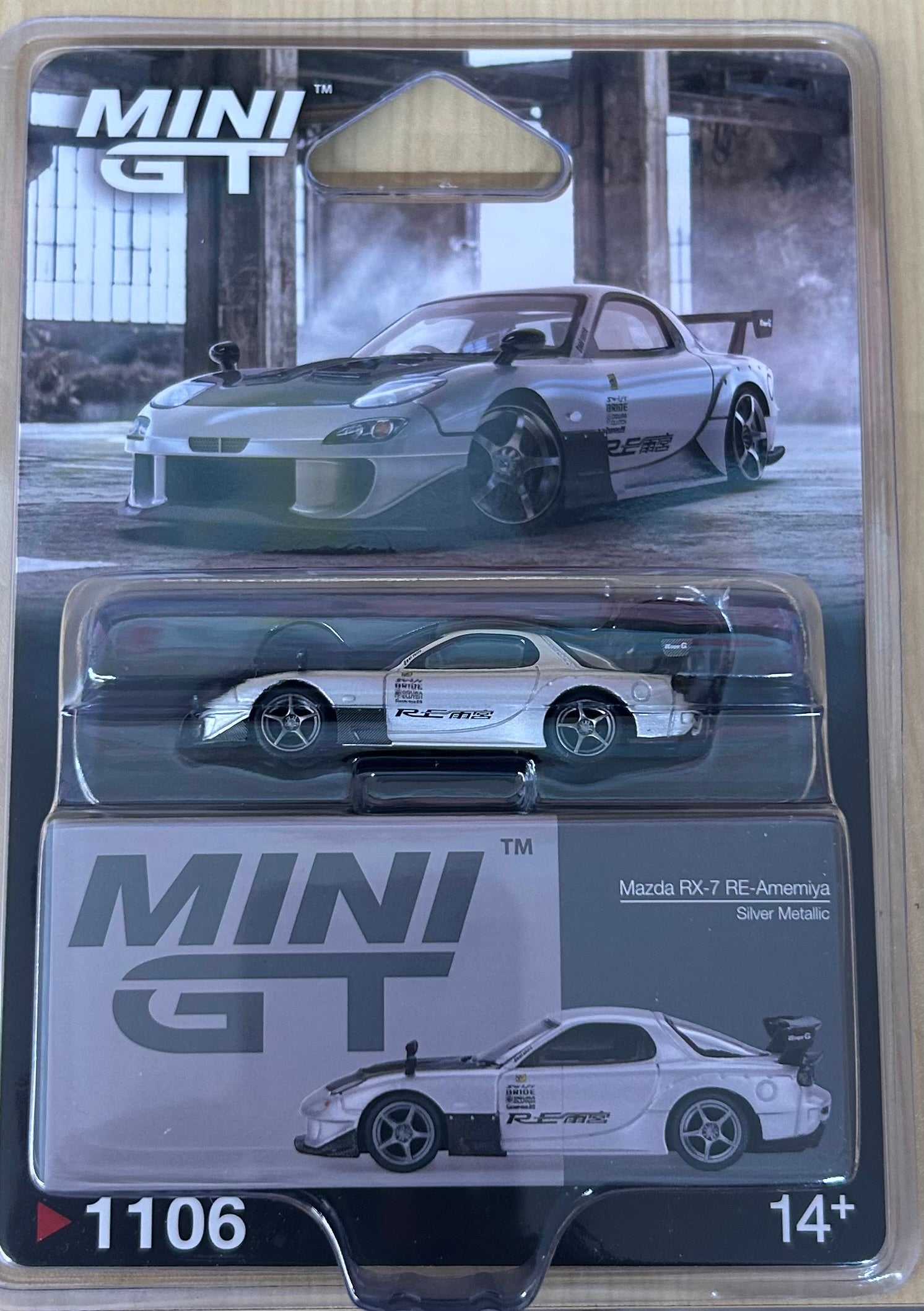 Mini GT Mazda RX-7 RE-Amemiya Silver Metallic #1106 – www.aishtoys.com