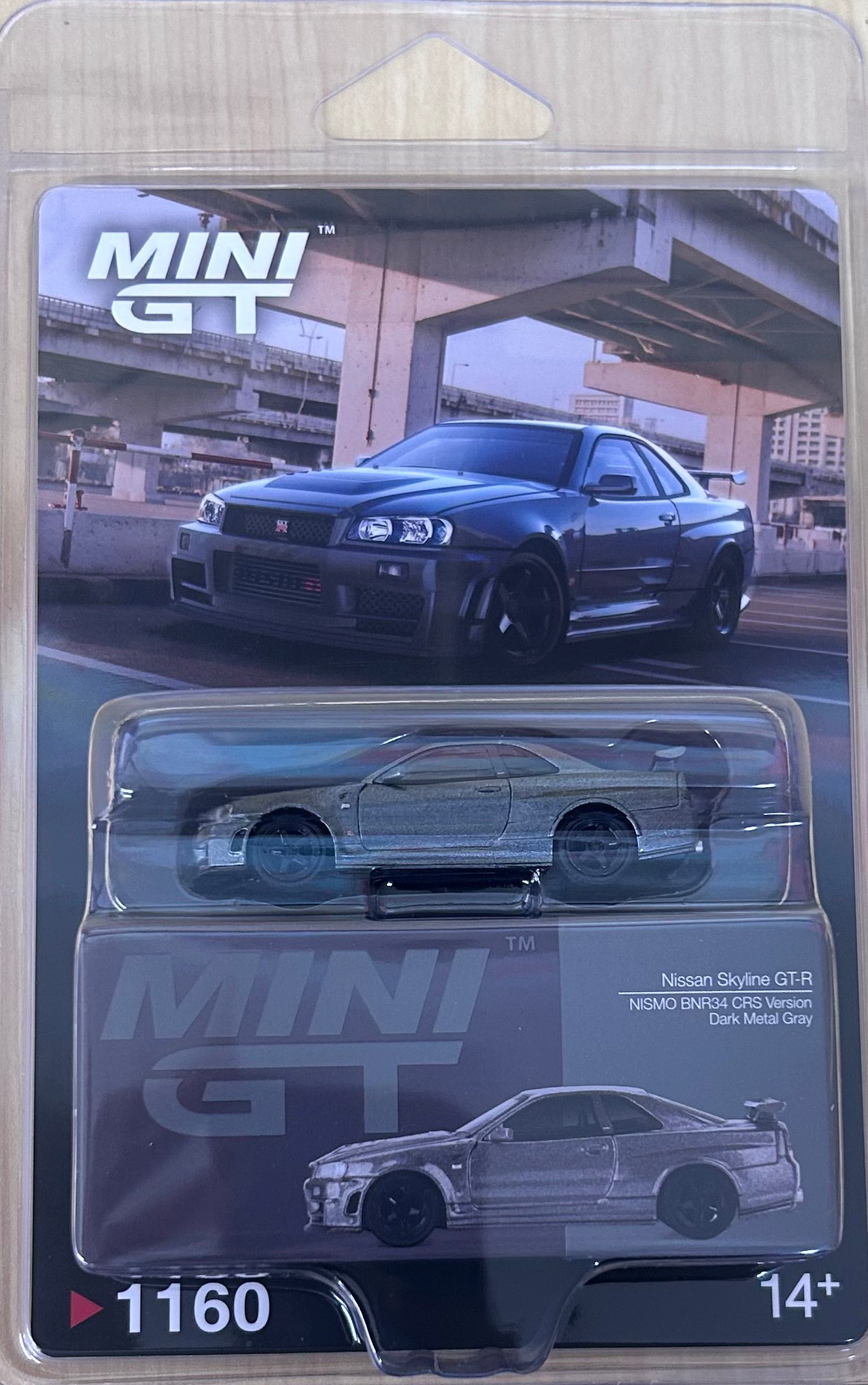 Mini GT Nissan Skyline GT-R NISMO BNR34 CRS Version Dark Metal Gray #1160