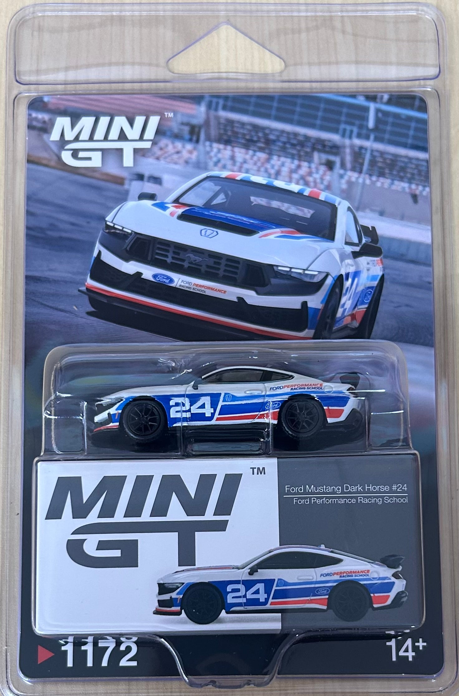 Mini GT Ford Mustang Dark Horse #24 Ford Performance Racing School #1172