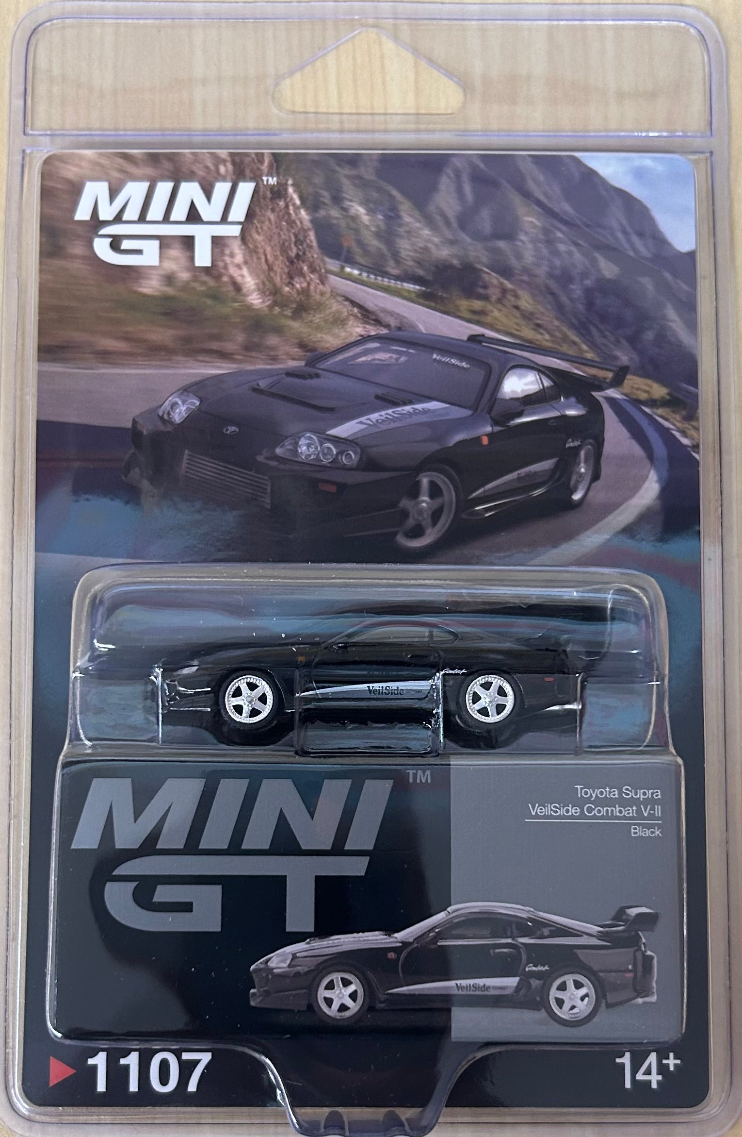 Mini GT Toyota Supra VeilSide Combat V-II Black #1107