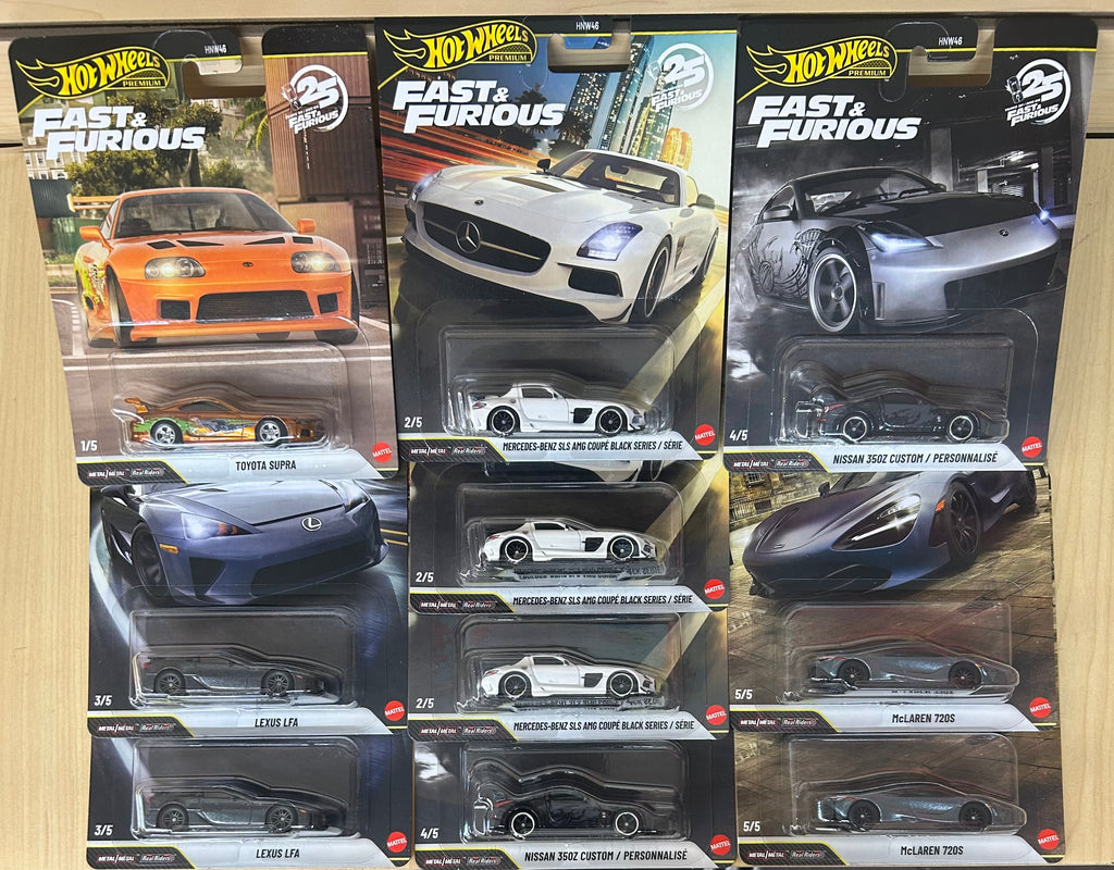Hot Wheels 1:64 Fast & Furious 25Th Anniversary Premium 2026 Case R (Set of 10 Cars)