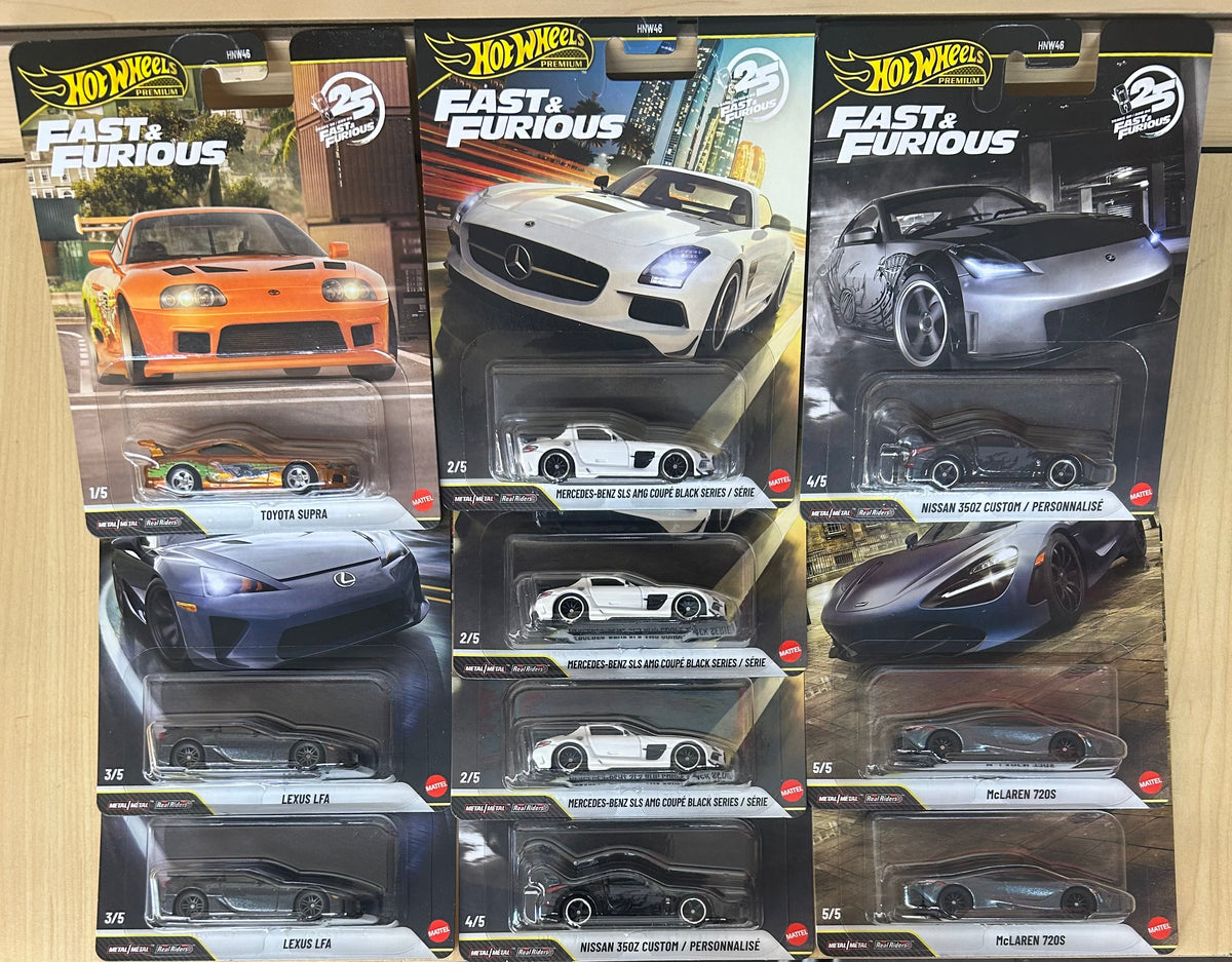 Hot Wheels 1:64 Fast & Furious 25Th Anniversary Premium 2026 Case R (Set of 10 Cars)